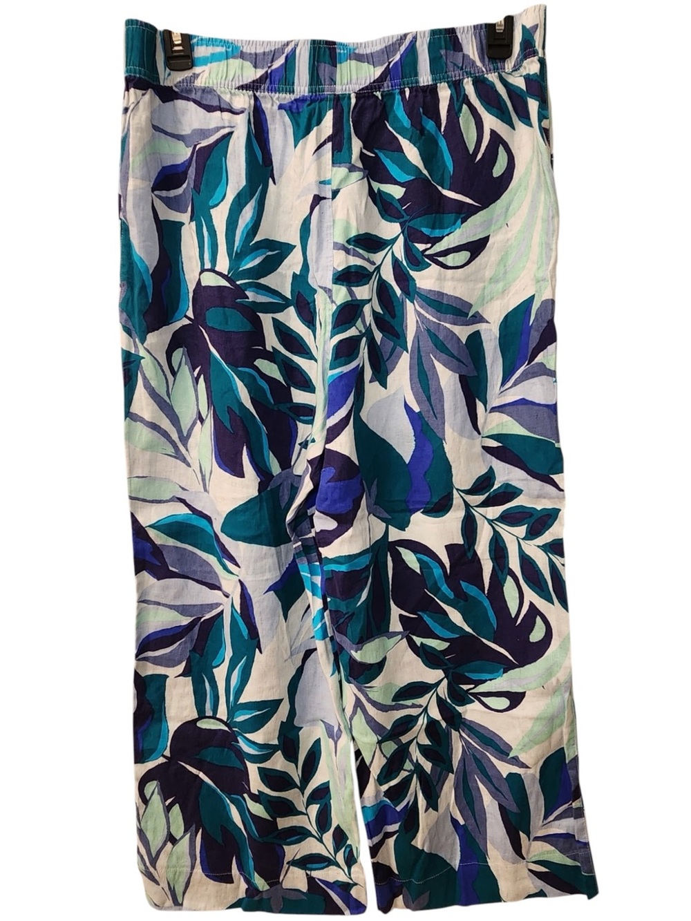 New C&C California Linen Ankle Length Tropical Print Pants Resortwear‎ Vacation - Picture 2 of 5